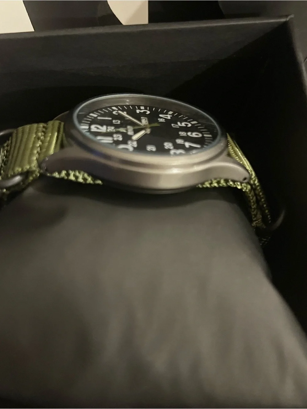 IronWay Men's Field Watch with Olive Green Nylon Nato Strap Quartz NWT 41mm